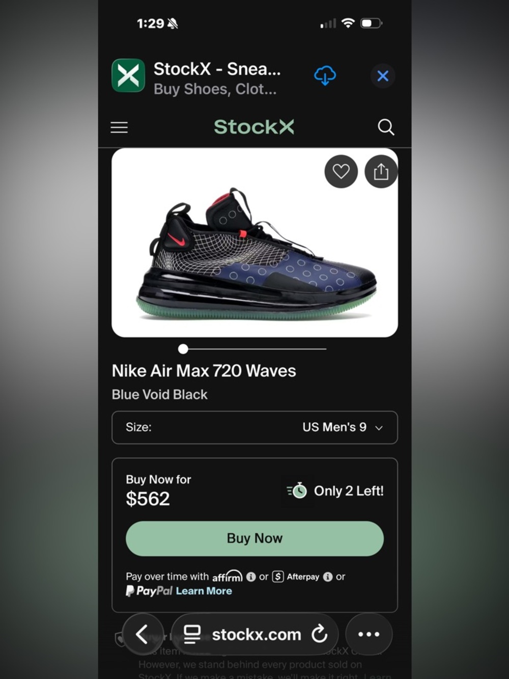 🔥Men’s Nike Air Max 720 Waves size 8.5- BRAND NEW NO BOX/(STOCKX is $562) - Picture 10 of 11